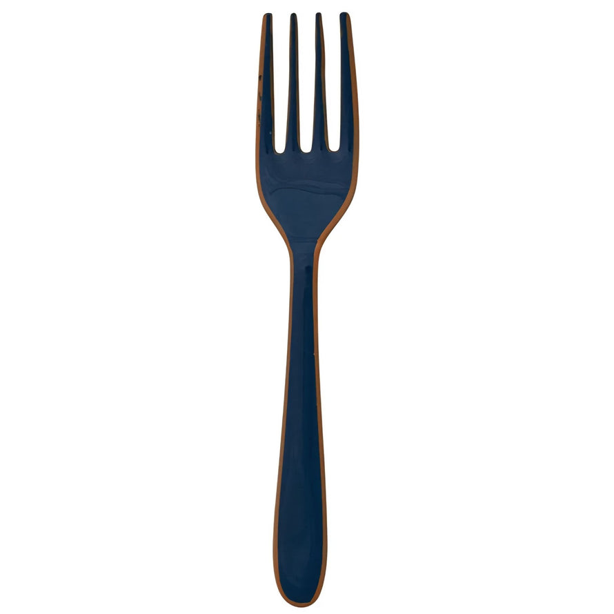 Enameled Stainless Steel Fork with Colored Edge (Sold Separately)