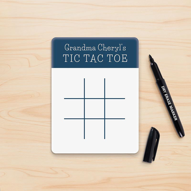 Engravable Dry Erase Board - Tic Tac Toe