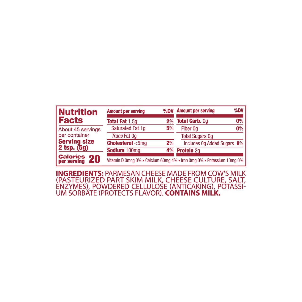 Grated Parmesan Cheese (Deli Cup)