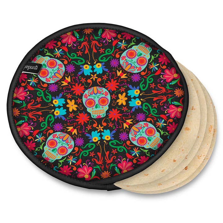 Fabric Tortilla Warmer - Day of the Dead Collection