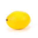 Yellow lemon on a white background.
