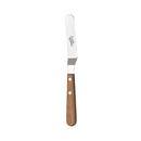 Icing spatula with wooden handle on a white background