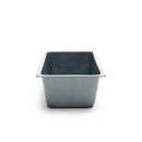 Rectangular metal pan on a white background