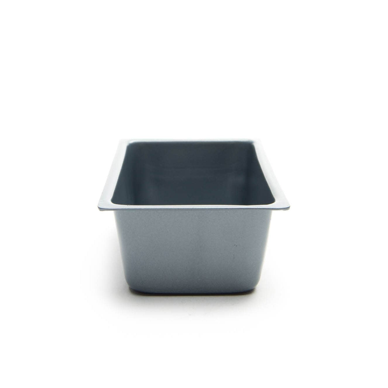 Rectangular metal pan on a white background