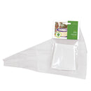 Pastry bag with a clear plastic packaging on a white background