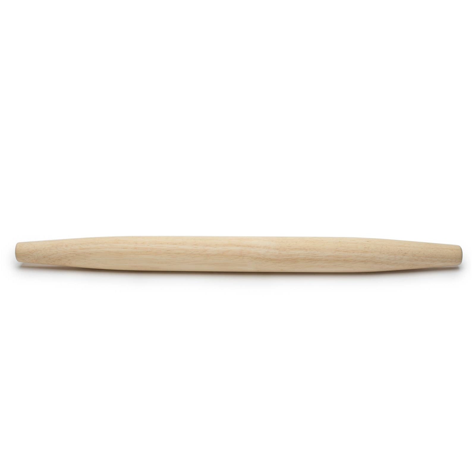 Wooden rolling pin on a white background