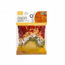 Packaging of Frontier Soups Tomato Basil Soup Mix with visible ingredients on a white background