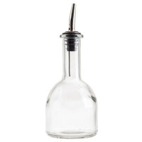 Glass Bottle with Stainless Steel Pourer - 10 oz