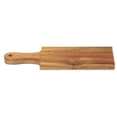 Wooden gnocchi rolling board with handle on a white background