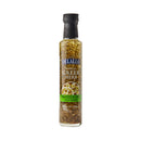 Bottle of DeLallo Greek Herb Drizzle Oil on a white background