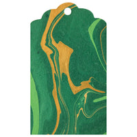 Green & Gold Veined Marbled Tags | Hester & Cook