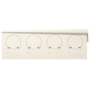 A set of tasting papers with four spaces for drinks on a white background.