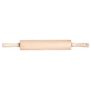 Wooden rolling pin on a white background