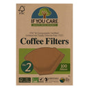 Packaging of If You Care Unbleached Coffee Filters with the FSC and Compostable certification logos, indicating the product is environmentally friendly.