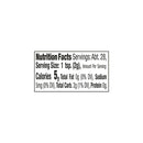 Nutrition facts label with minimal information on a white background