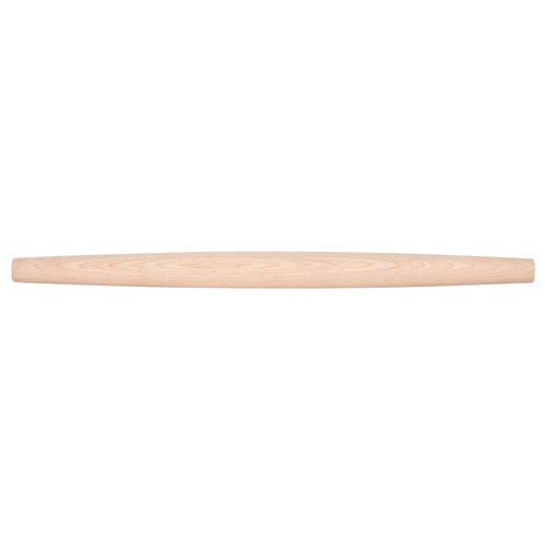 Wooden rolling pin on a white background