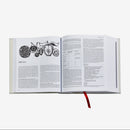 Open cookbook with illustrations and text on a white background