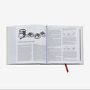 Open cookbook with text and illustrations on a white background