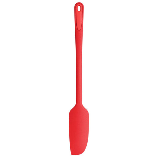 Red spatula on a white background