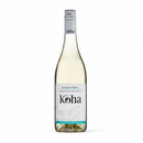 Bottle of Koha Sauvignon Blanc wine on a white background