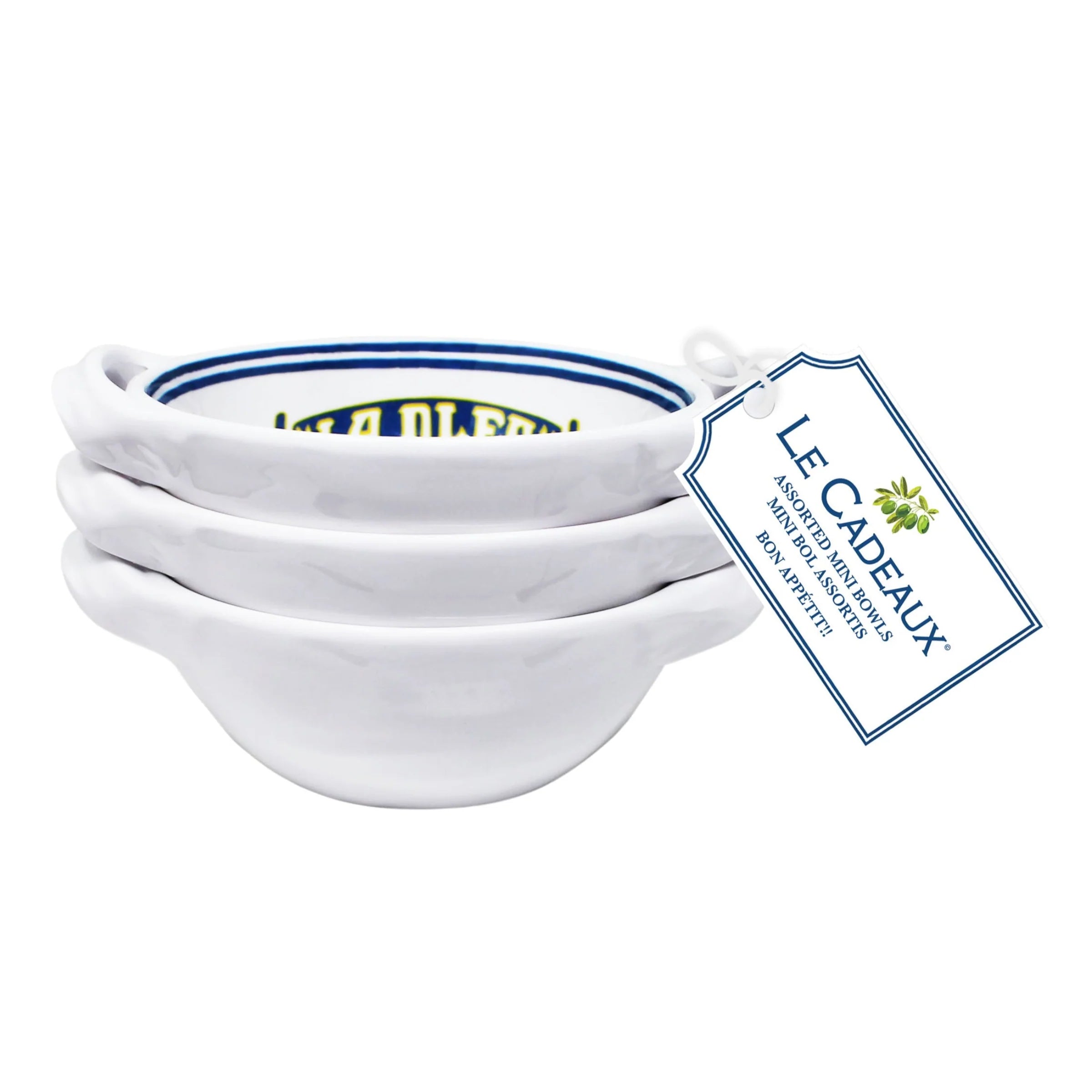 Vintage Olive Mini Handled Bowls | Le Cadeaux