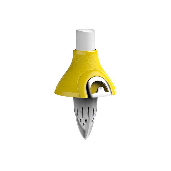 A lemon-lime mister kitchen gadget on a white background.