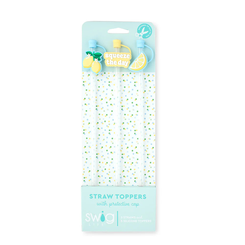 Lemon Meringue Straw Topper Set | SWIG
