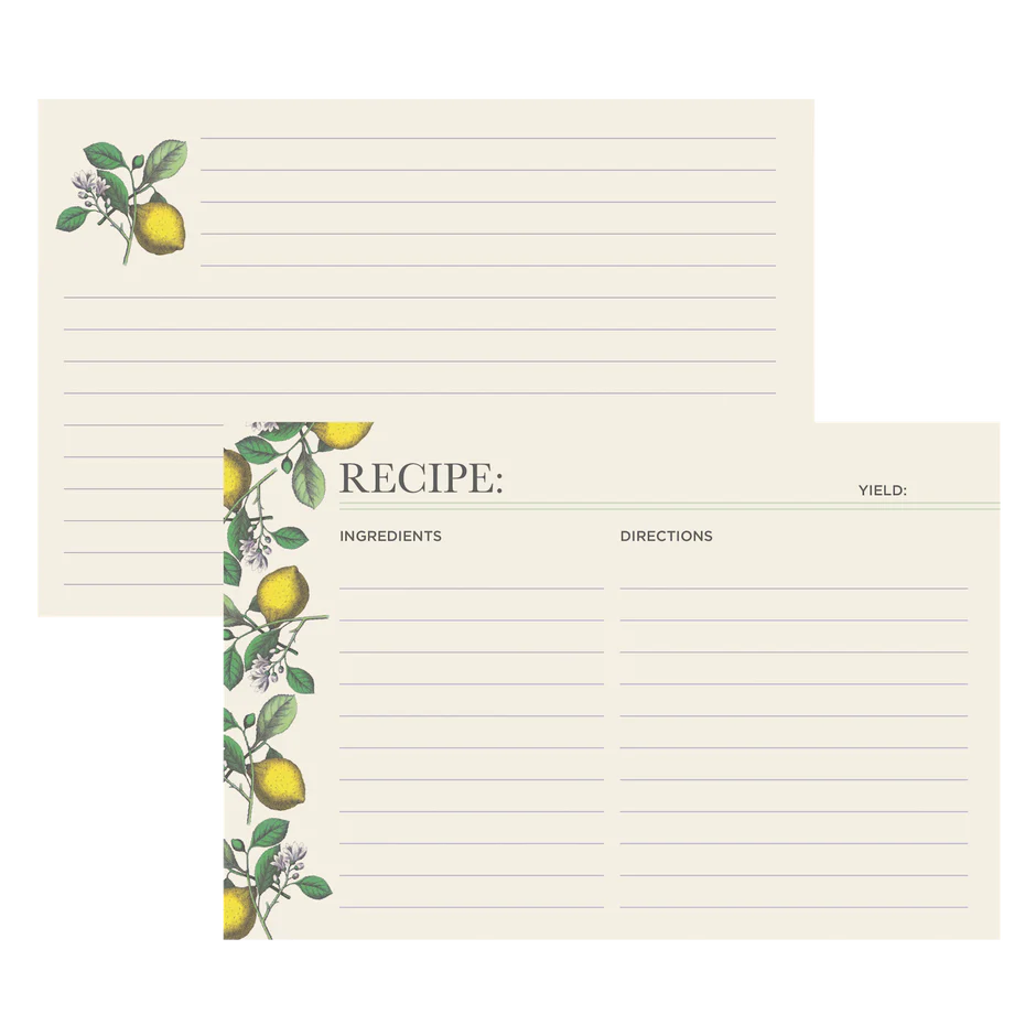 Lemon Recipe Card | Hester & Cook