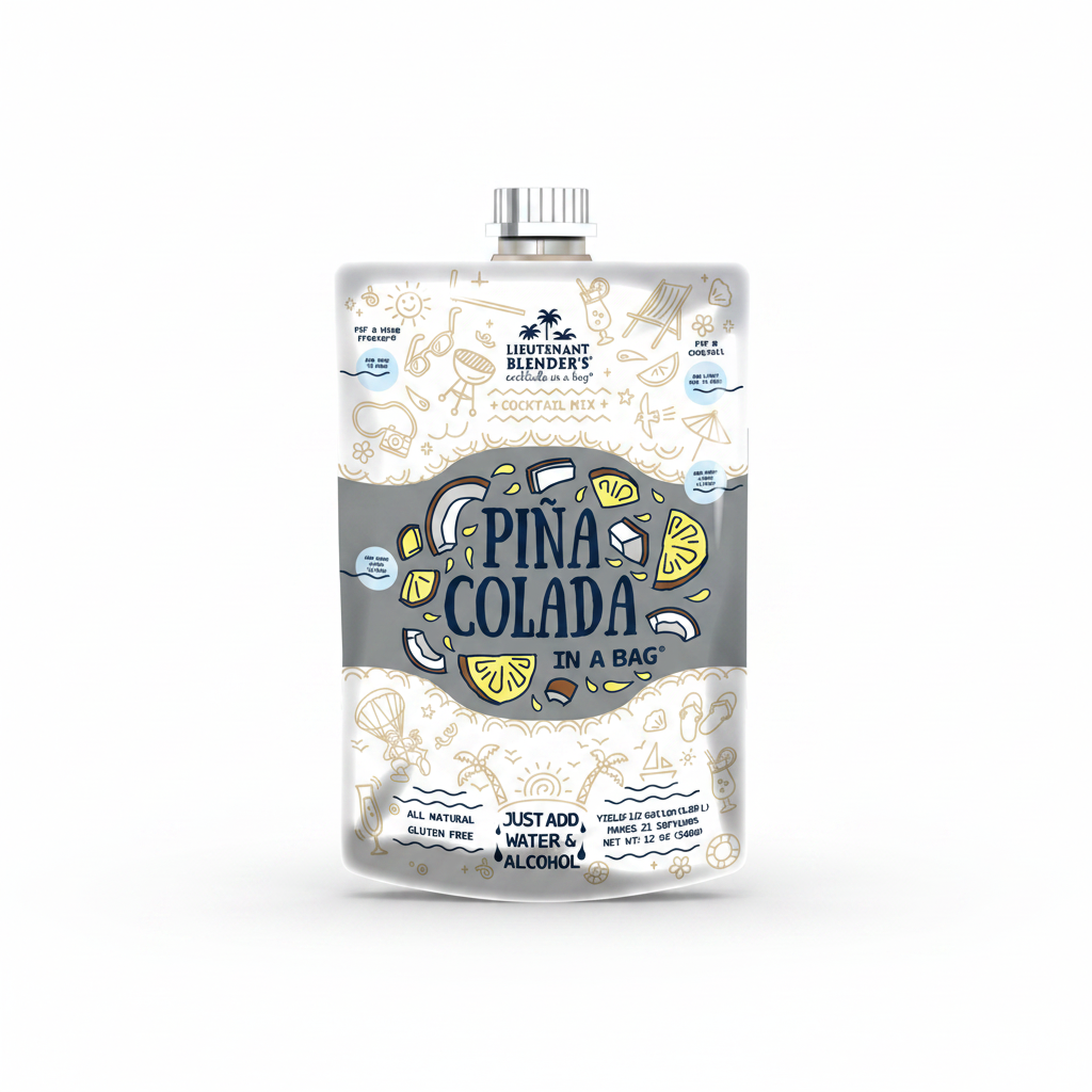Pina Colada in A Bag® Cocktail / Mocktail Slushie Mixer | Lieutenant Blender's