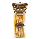Packaged pasta with 'La Fabbrica della Pasta' branding on a white background