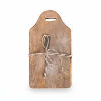 Mango Wood Cutting & Serving Board with Handle & Canape Knife