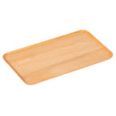Wooden appetizer plate on a white background