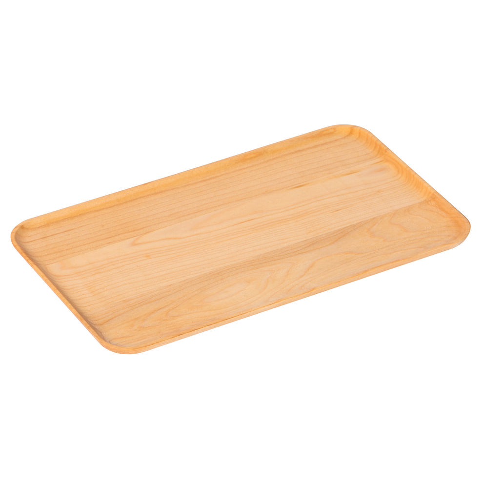 Wooden appetizer plate on a white background