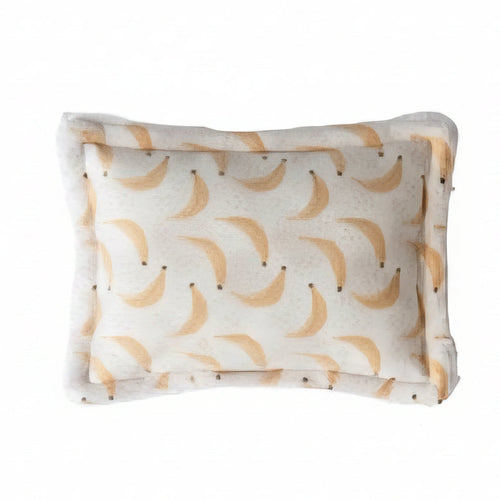 Scrubby with banana pattern on a white background