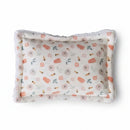 Floral patterned scrubby on a white background