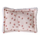 Scrubby with strawberry pattern on a white background.