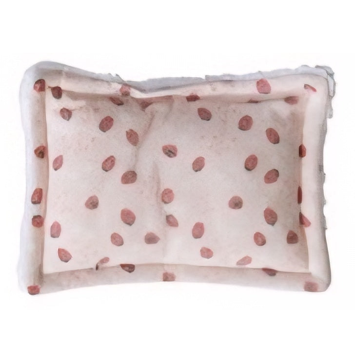 Scrubby with strawberry pattern on a white background.