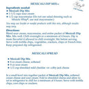 Instructions for making Mexicali Dip Mix and Spread on a white background
