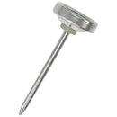 A mini beef thermometer on a white background.