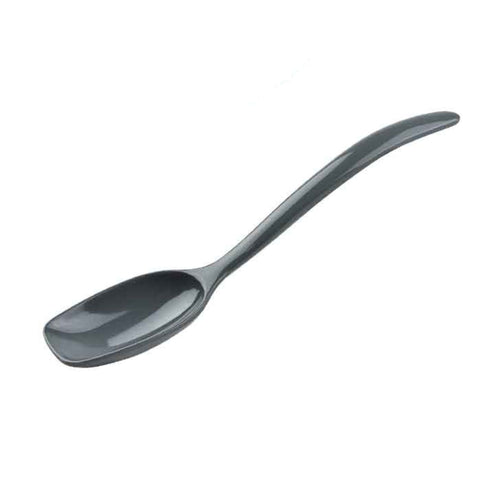 Gray spoon on a white background