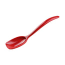 Red spoon on a white background