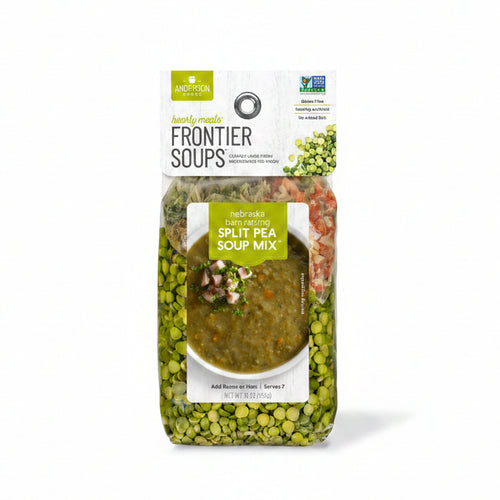 Frontier Soups Split Pea Soup Mix packaging on a white background