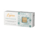 Box of Pasta Liguria Fettucce with decorative pattern on a white background