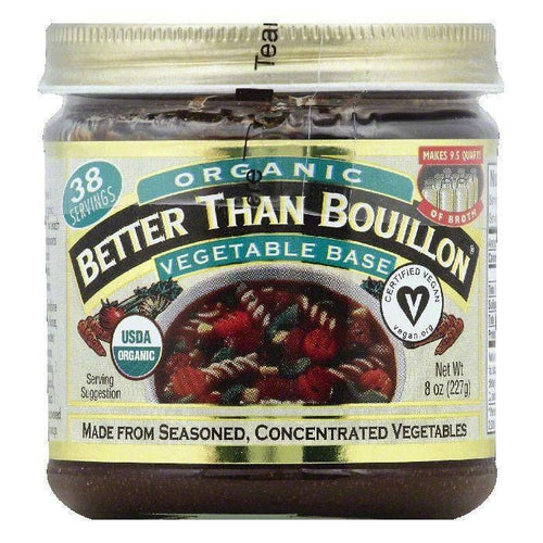 Jar of Better Than Bouillon Vegetable Base on a white background