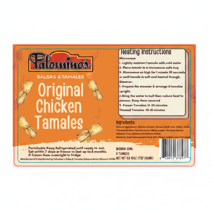 Original Chicken Tamales | Palomino's Salsa and Tamales
