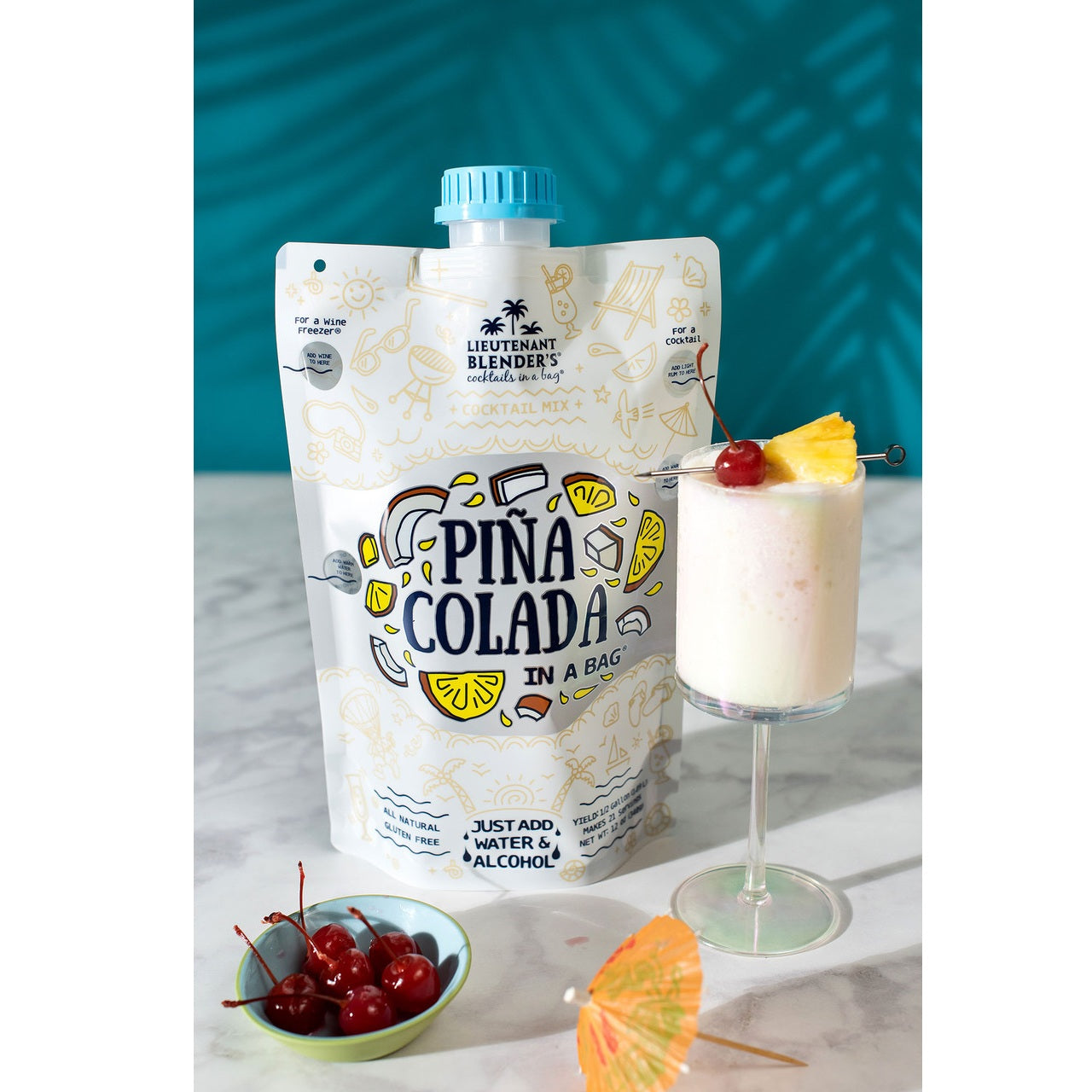 Pina Colada in A Bag® Cocktail / Mocktail Slushie Mixer | Lieutenant Blender's