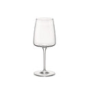 A single white wine glass with a contemporary design, part of the Planeo collection.