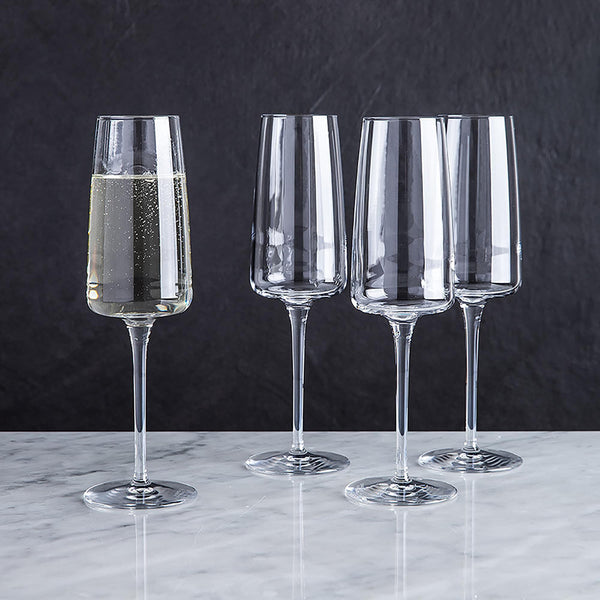 Planeo Champagne Flutes - 8oz (Set Of 4) | Bormioli Rocco