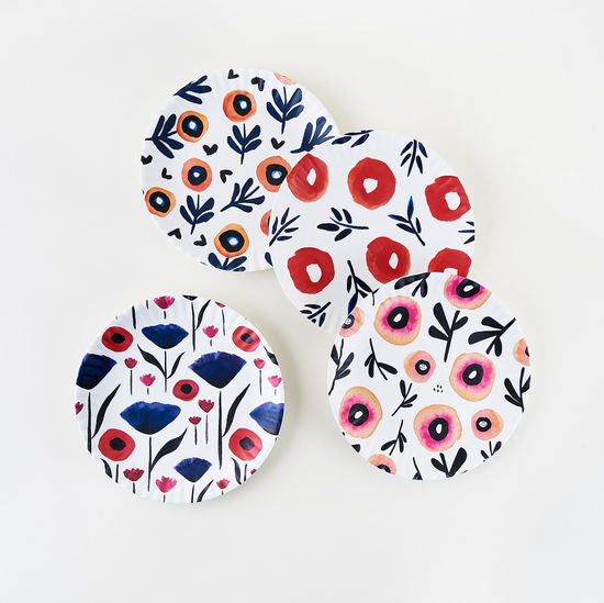 Poppy Melamine Plate - 9" (Set of 4)