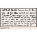 Nutrition facts label for a very small amount of spices with minimal nutritional information.